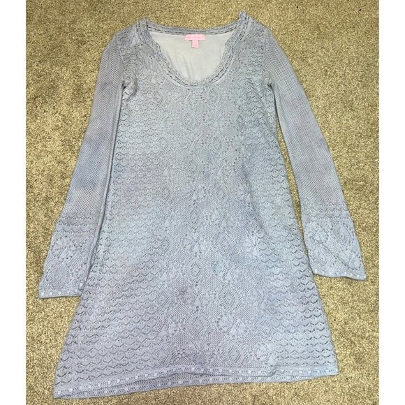Lilly Pulitzer The Athena Light Blue Crochet Dress -- Small - Picture 6 of 12